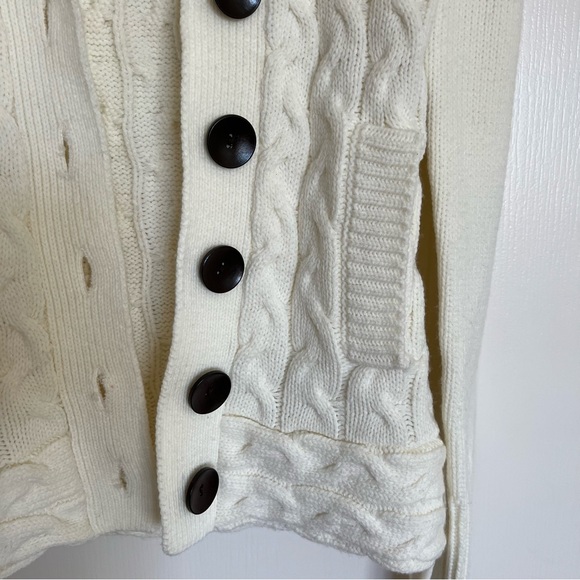 PattyBoutik Women’s White Cashmere Cardigan Size X-Small - Picture 3 of 8